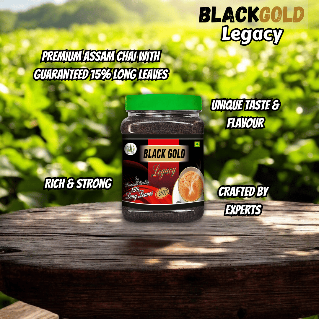 BlackGold Legacy 250g Premium Chai with 15% Long Leaves | Pack of 42 pieces | For Retailers and Wholesalers | Net Wt. 12kg