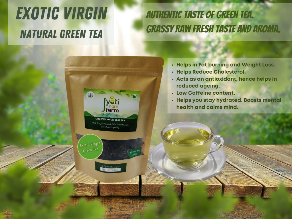 Natural Green Tea from the foothills of Darjeeling | Jyoti Agro Farm 100gms