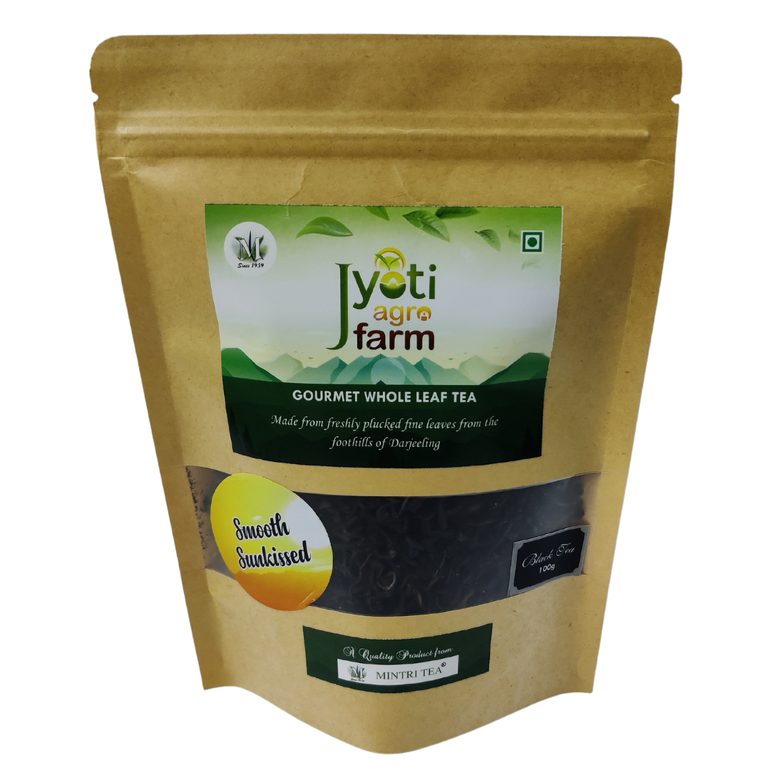 Smooth Sunkissed Premium English Orthodox Black Tea from the foothills of Darjeeling | Jyoti Agro Farm 100gms
