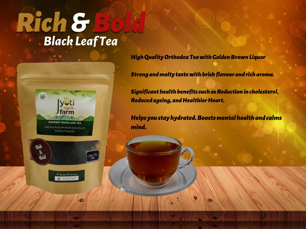 Rich & Bold Premium English Orthodox Black Tea from the foothills of Darjeeling | Jyoti Agro Farm 100gms