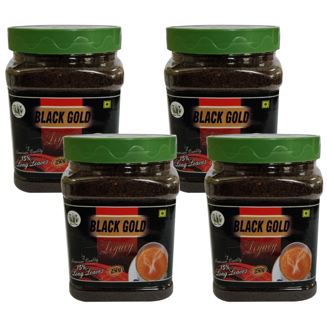 Black Gold Legacy | Premium CTC Tea with guaranteed 15% long leaves | 250gms pack