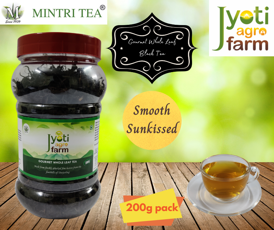 Smooth Sunkissed Premium English Orthodox Black Tea from the foothills of Darjeeling | Jyoti Agro Farm 200g